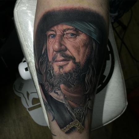 tattoos/ - Captain Barbossa Portrait Tattoo - 115227